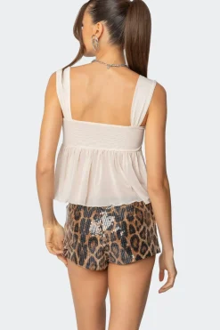 Bowe Babydoll Mesh Top