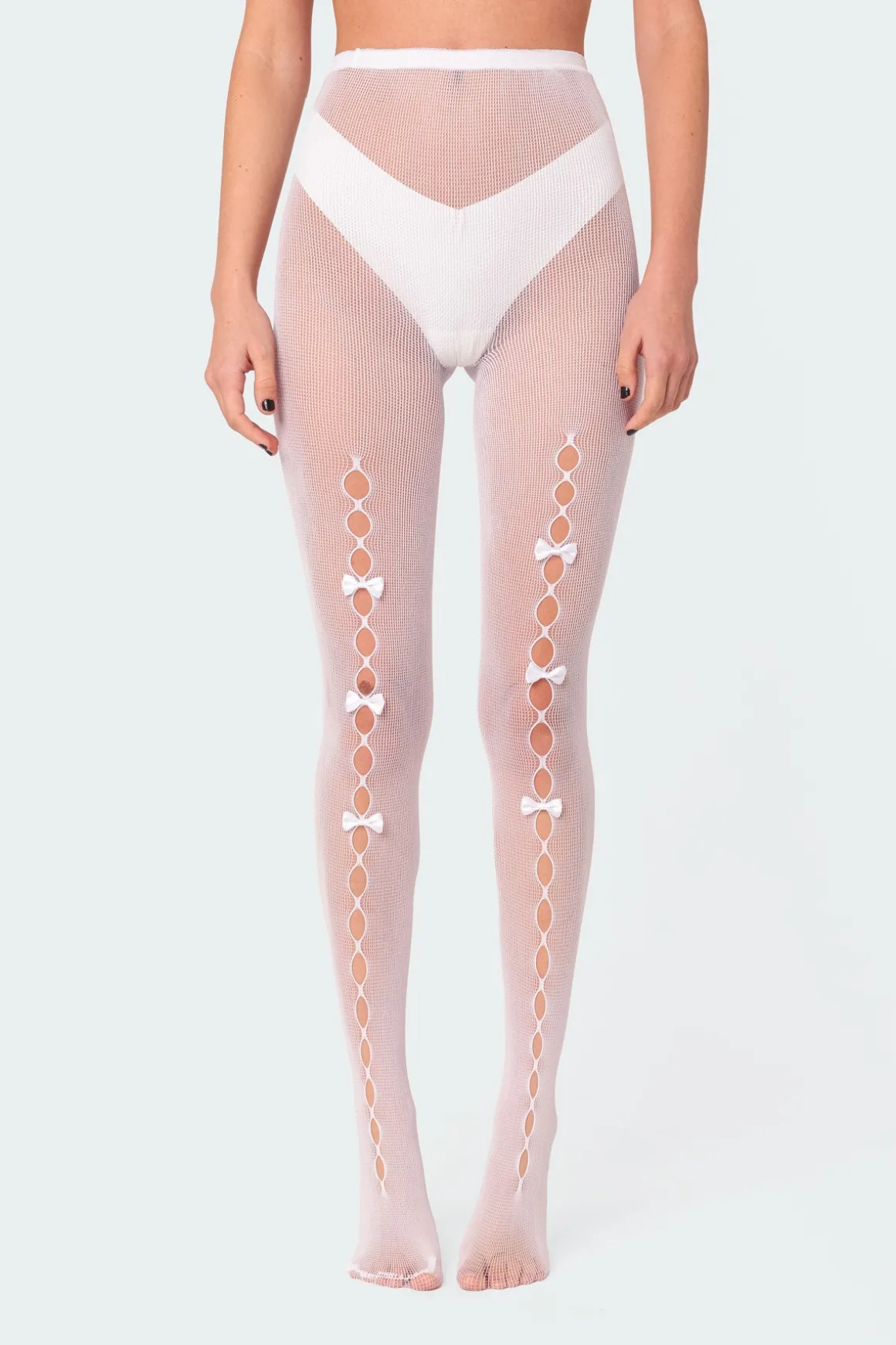 Bowtie Cutout Tights