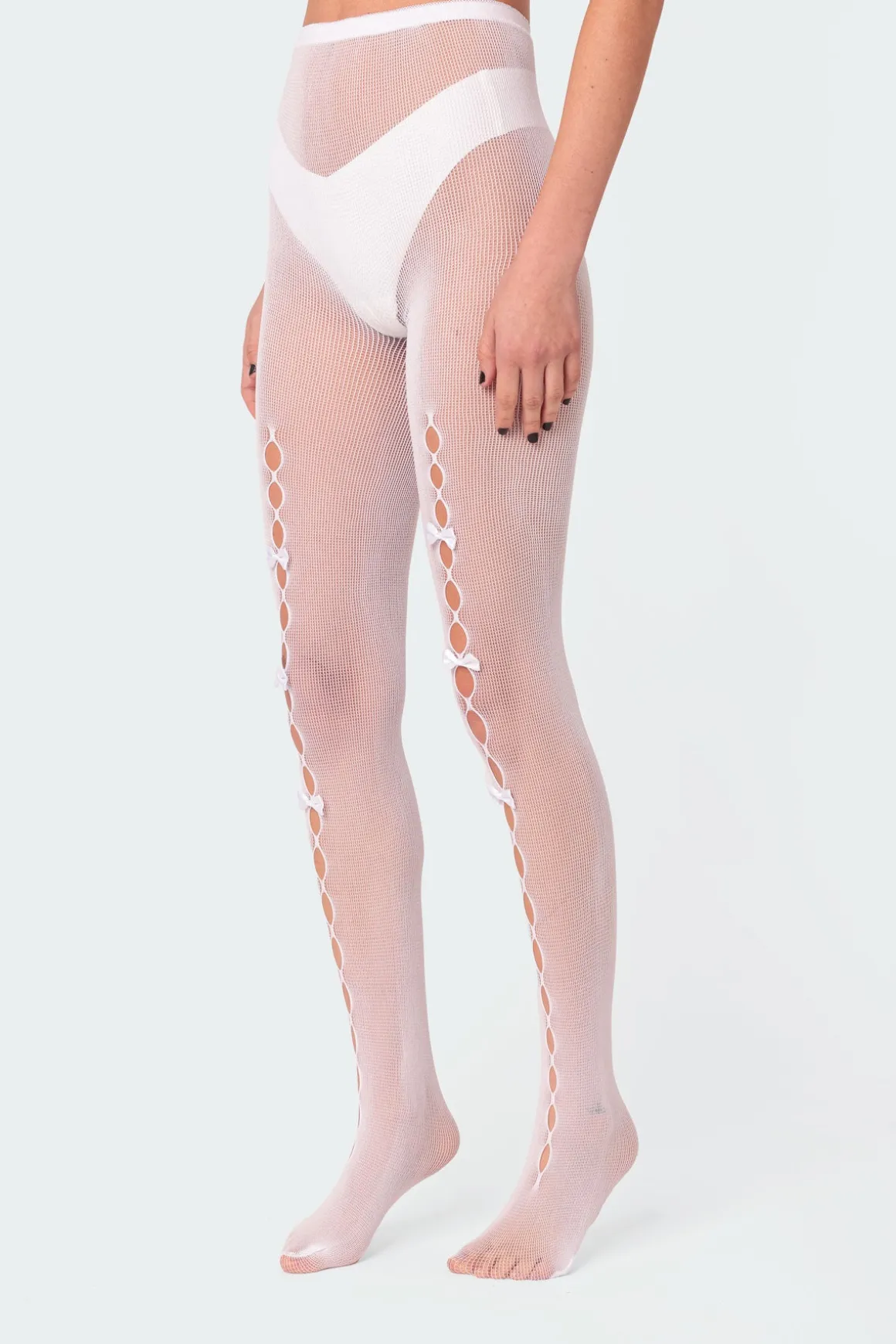 Bowtie Cutout Tights
