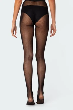 Bowtie Cutout Tights
