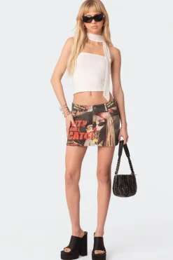 Bria Two Piece Mesh Scarf Top