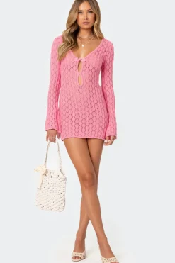 Brie Cut Out Crochet Mini Dress