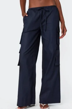 Bristol Linen Look Cargo Pants