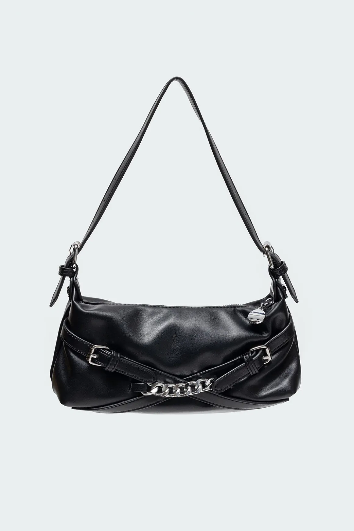 Buckle & Chain Shoulder Bag