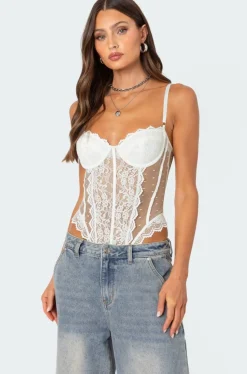 Cabaret Lacey Sheer Mesh Bodysuit
