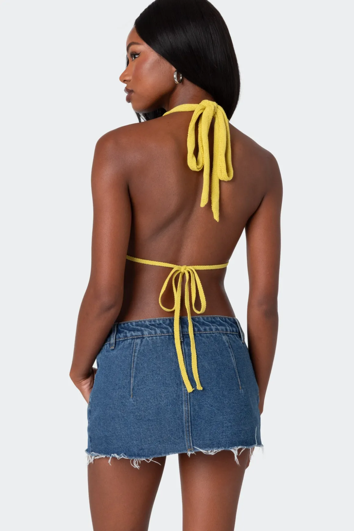 Caraway Ribbed Knit Split Front Top