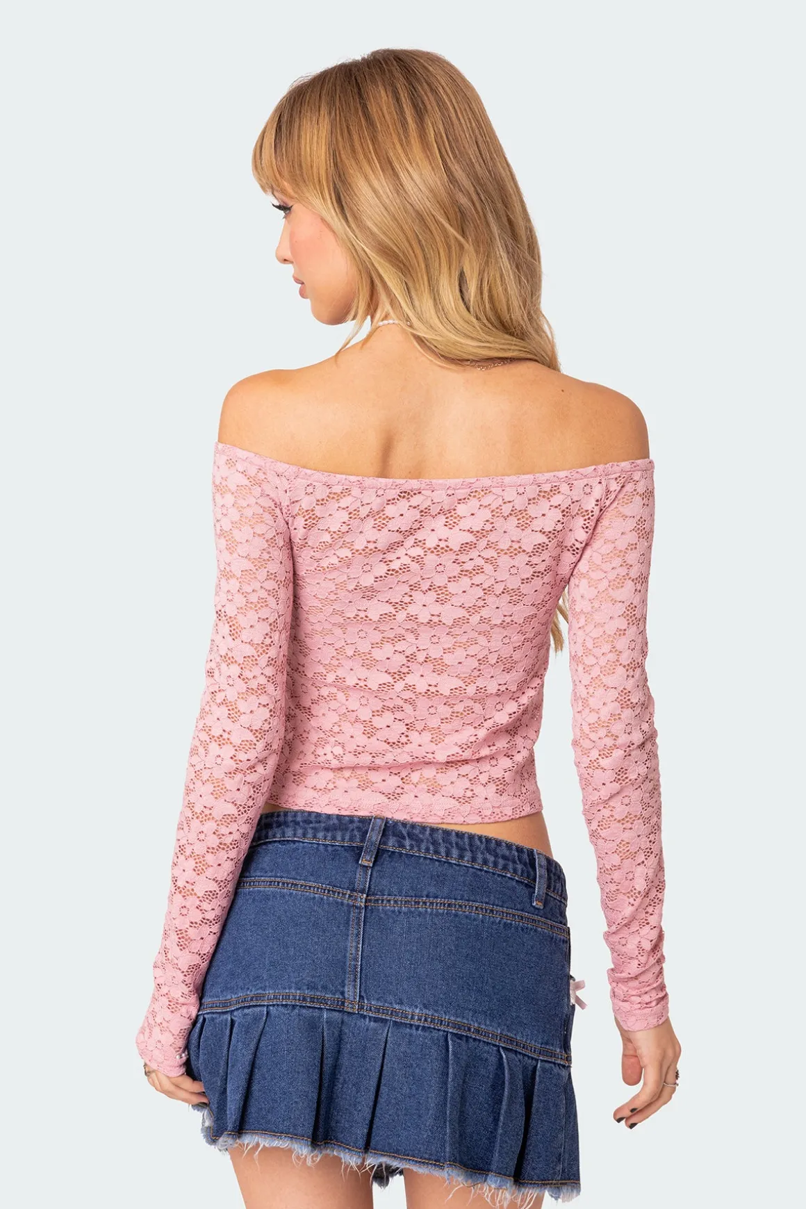 Carolina Off Shoulder Sheer Lace Top