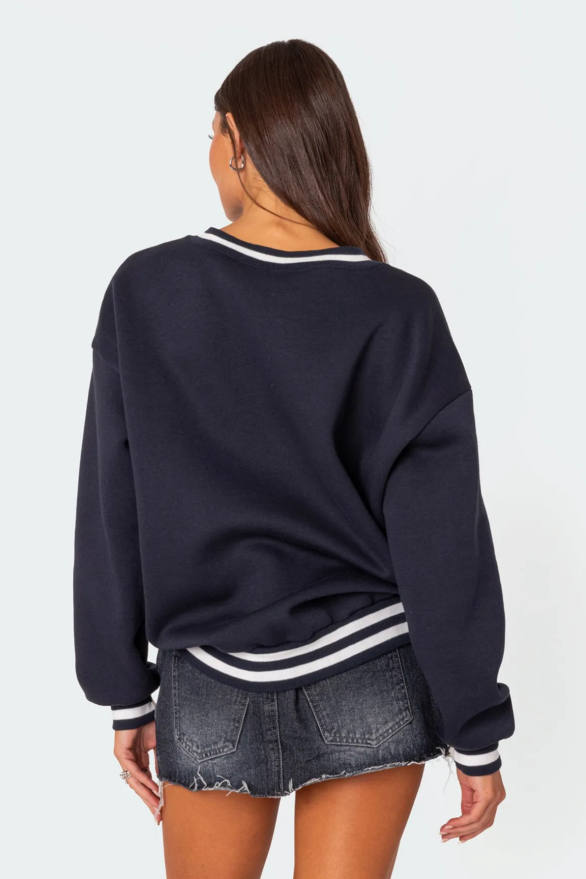 Caryn Oversized V Neck Sweatshirt