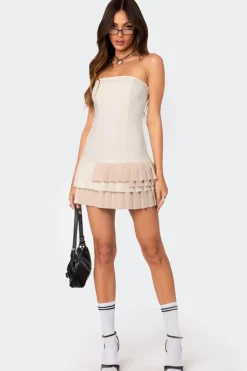Cassia Pleated Mini Dress