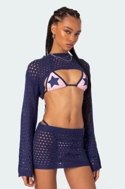 Celena Crochet Shrug Top