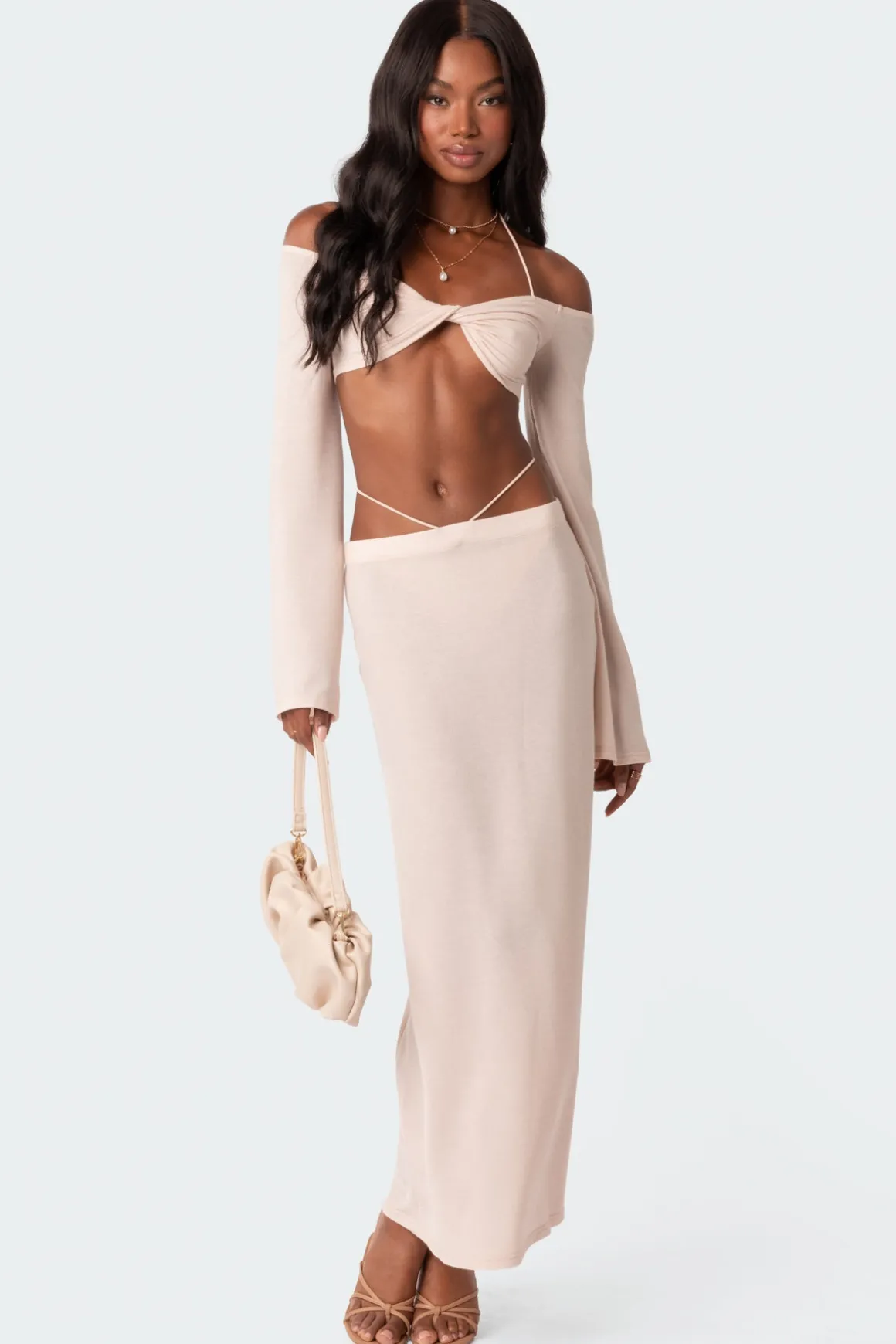 Celeste Low Rise Strap Maxi Skirt