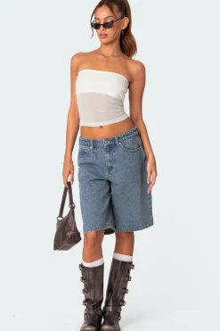 Celestia Sheer Mesh Tube Top