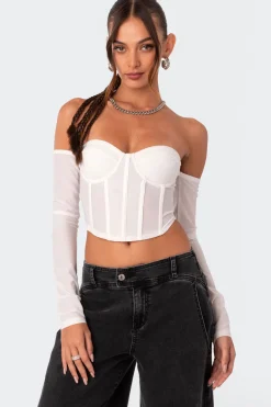 Cella Long Sleeve Mesh Corset