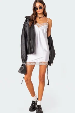 Century Lacey Satin Mini Dress