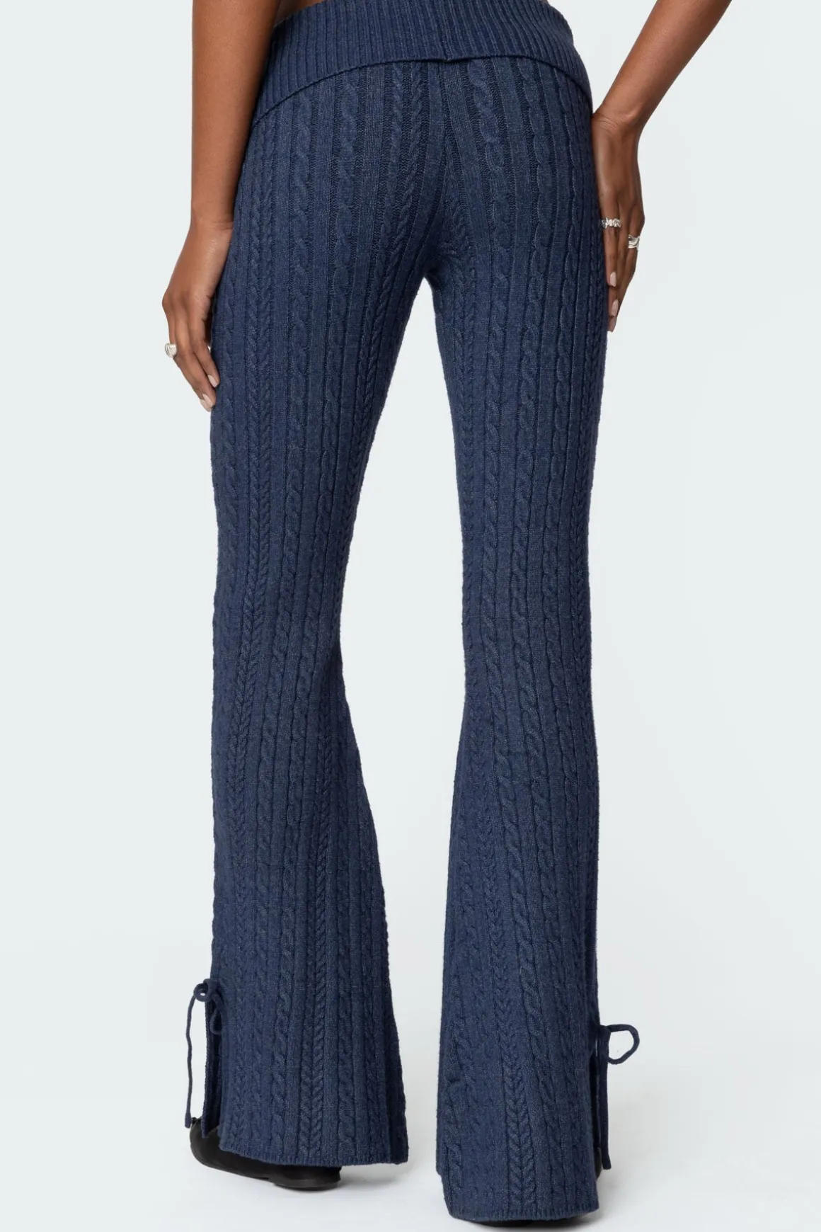 Chase Fold Over Cable Knit Pants