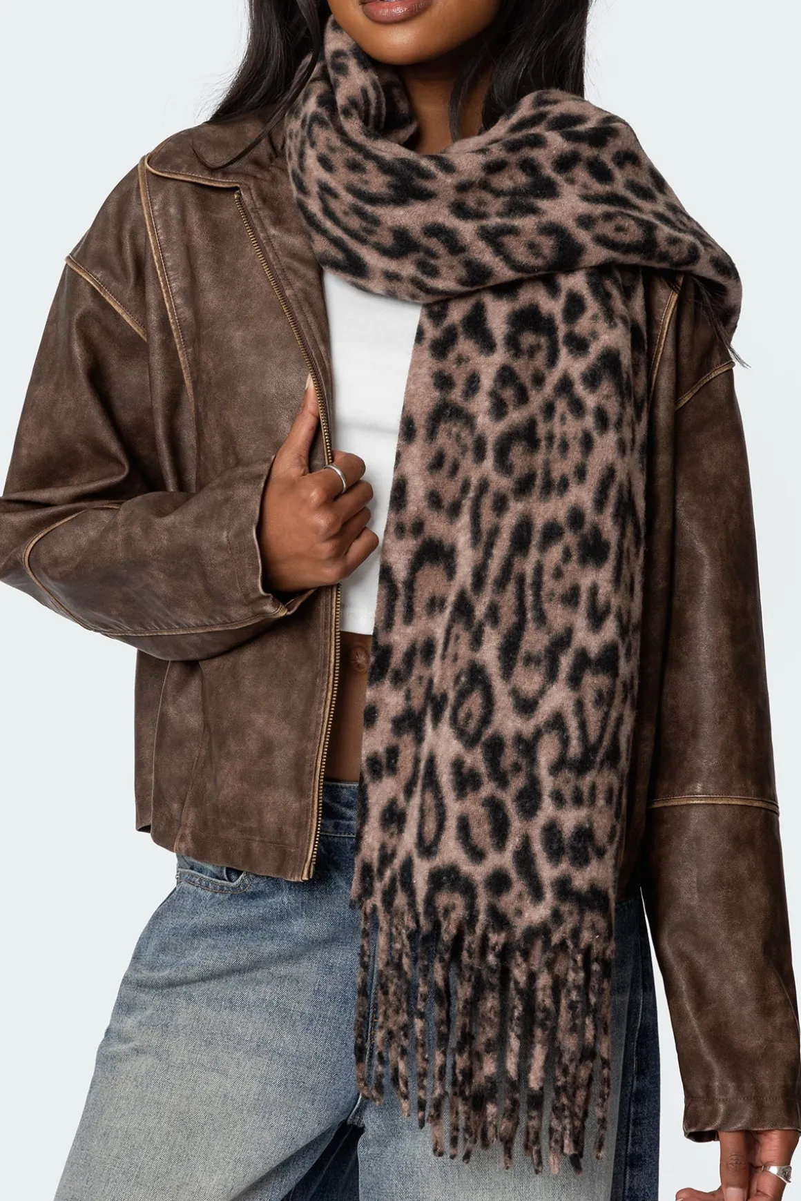 Chunky Leopard Scarf