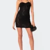 Cillian Sheer Lace Cupped Mini Dress
