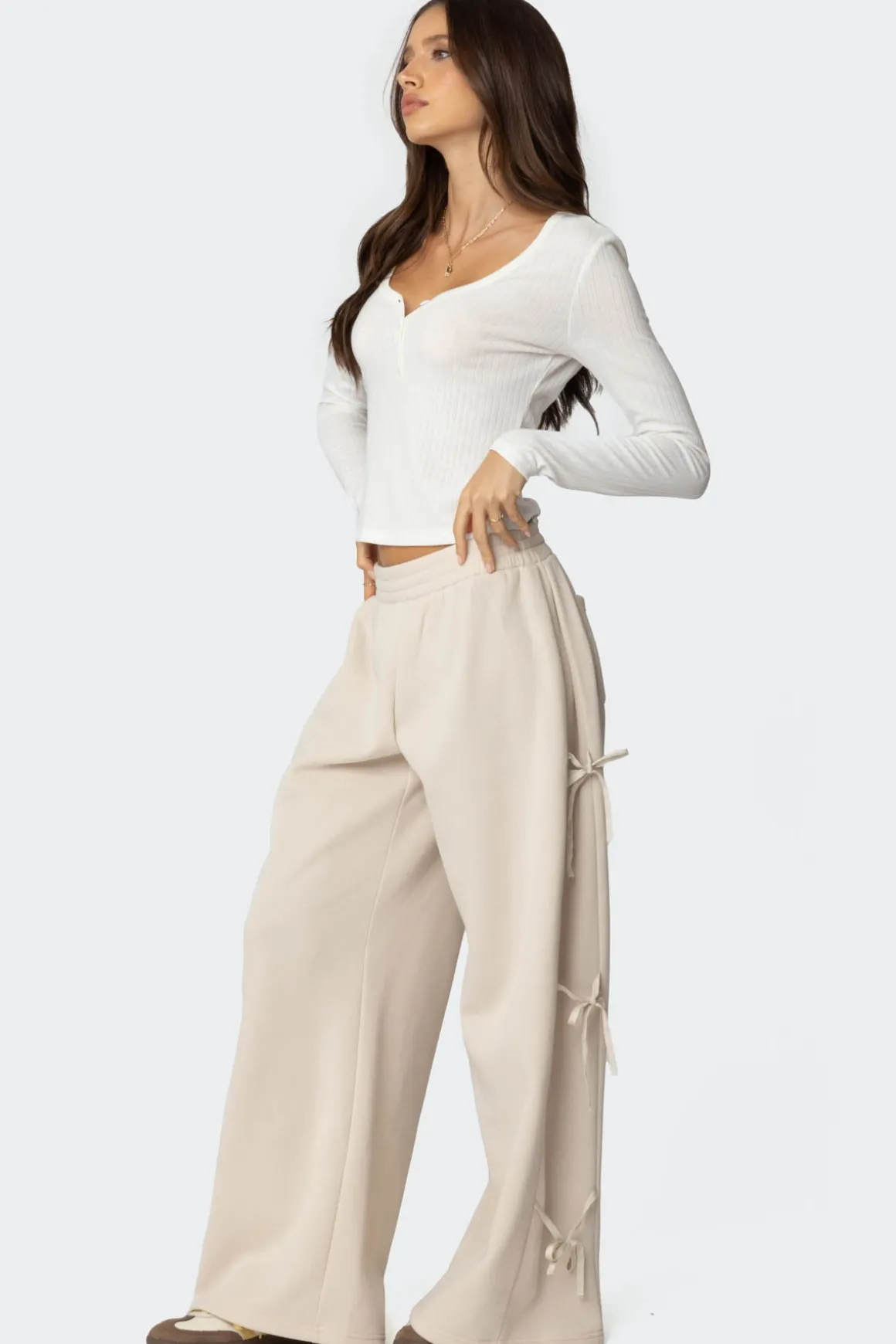 Claudette Baggy Ribbon Sweatpants