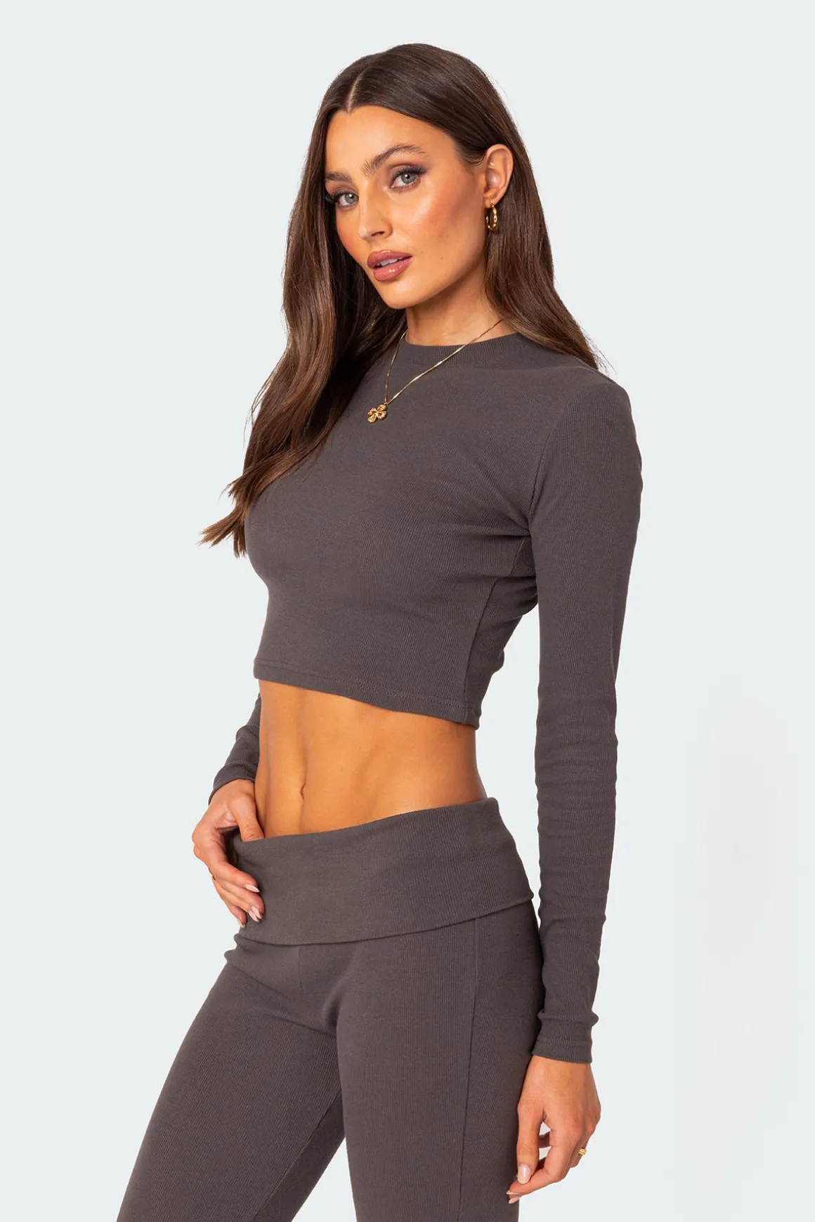 Coffee Break Ribbed Top