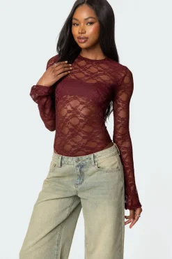 Colette Sheer Lace Bodysuit