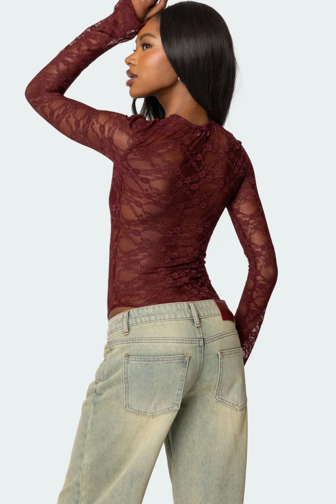Colette Sheer Lace Bodysuit