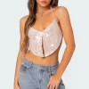 Confetti Sequin Open Back Top