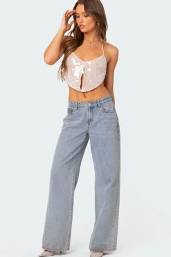 Confetti Sequin Open Back Top