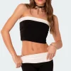 Contrast Fold Over Tube Top