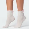 Contrast Frill Socks