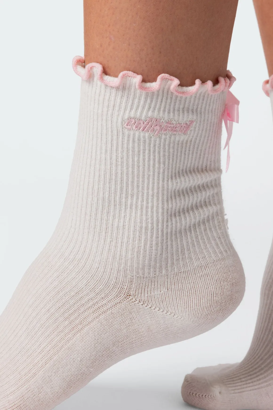 Contrast Frill Socks