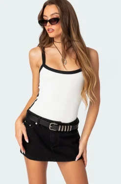 Contrast Ribbed Bodysuit