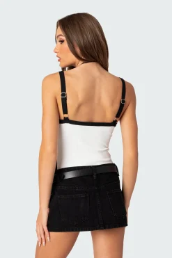 Contrast Ribbed Bodysuit