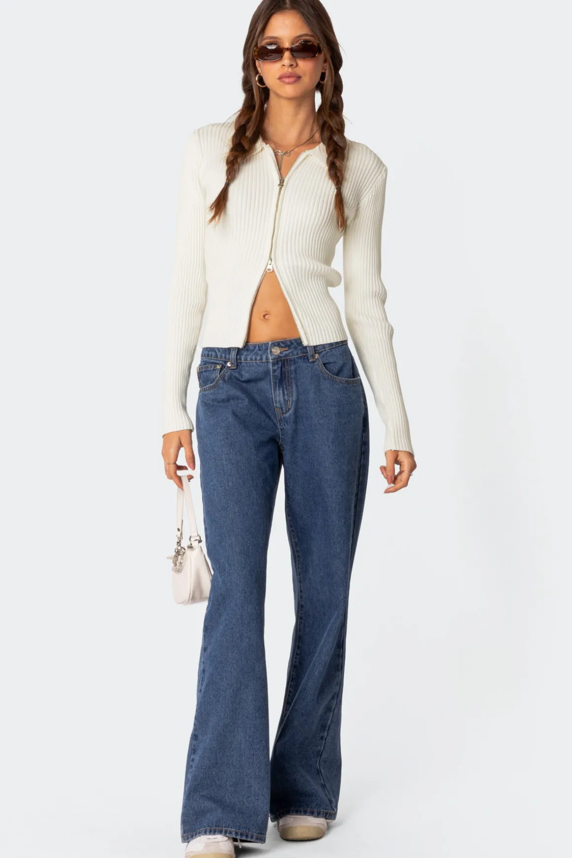Cora Knitted Zip Up Cardigan