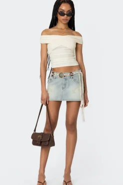 Crisscross Off Shoulder Top
