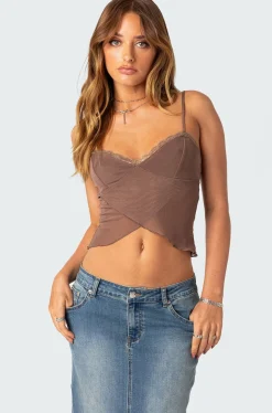 Crossover Mesh Tank Top