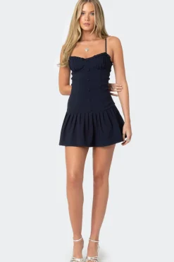 Cupped Drop Waist Mini Dress