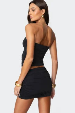 Curved U Strapless Top