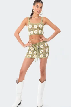 Daisy Crochet Crop Top