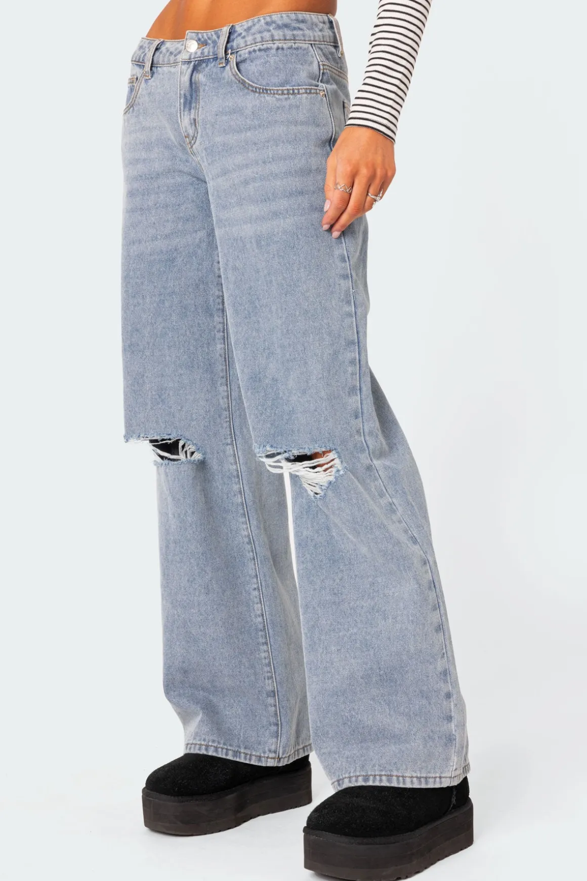 Debbie Distressed Low Rise Jeans