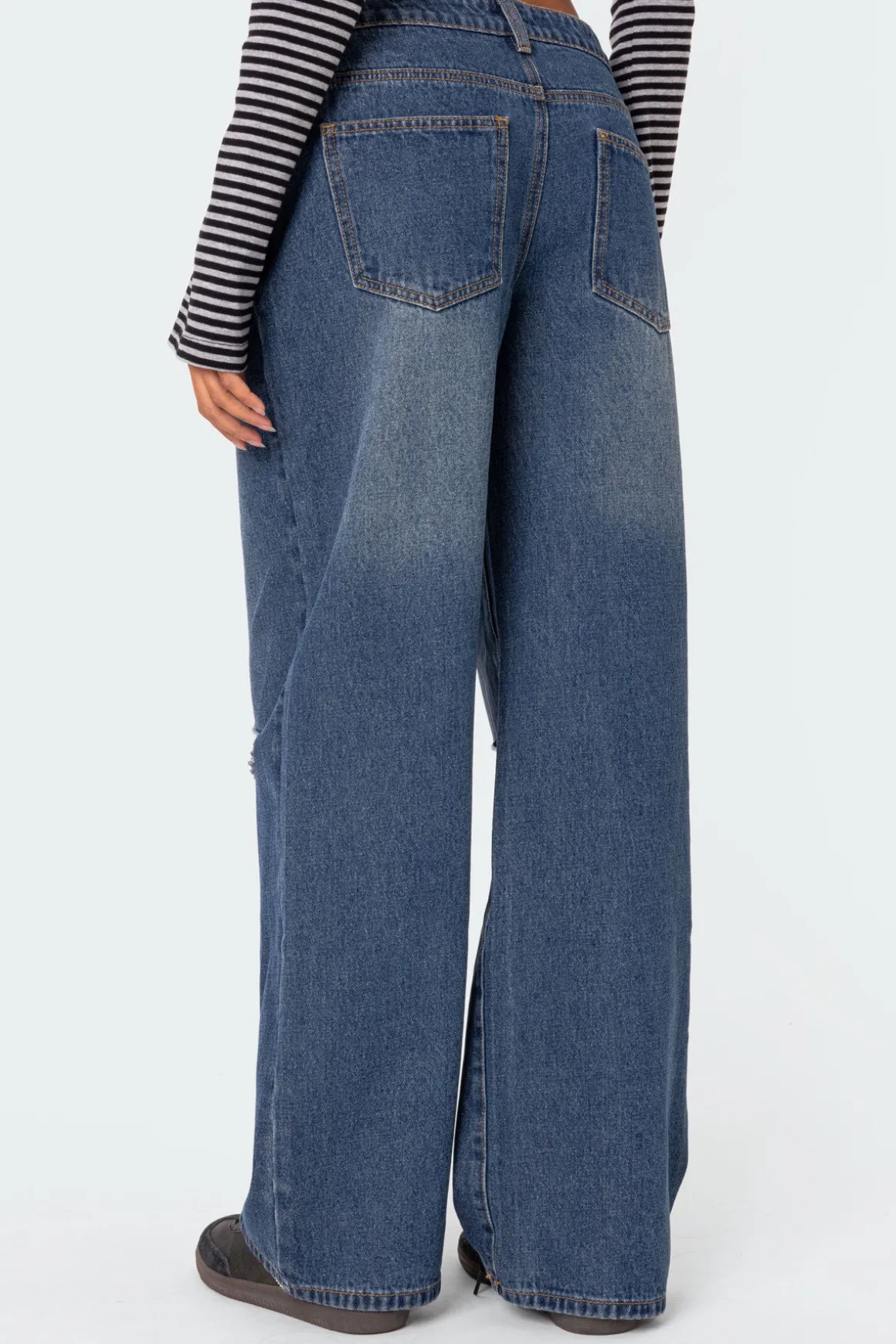 Debbie Distressed Low Rise Jeans