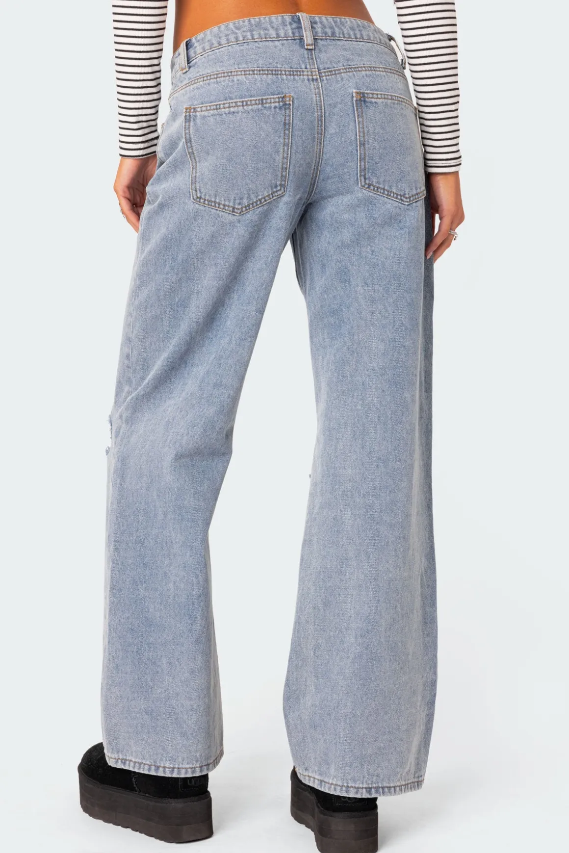 Debbie Distressed Low Rise Jeans