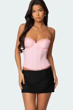 Deirdre Mesh Lace Up Corset