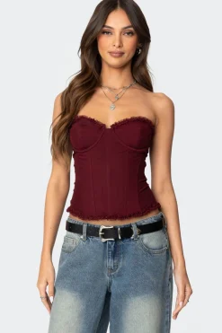 Deirdre Mesh Lace Up Corset