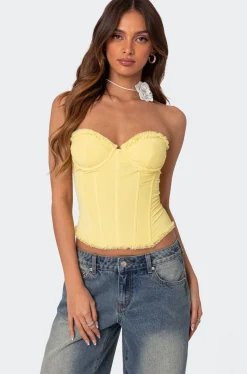 Deirdre Mesh Lace Up Corset