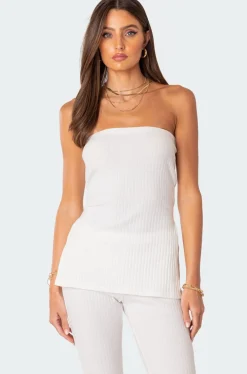 Dekota Slit Ribbed Top