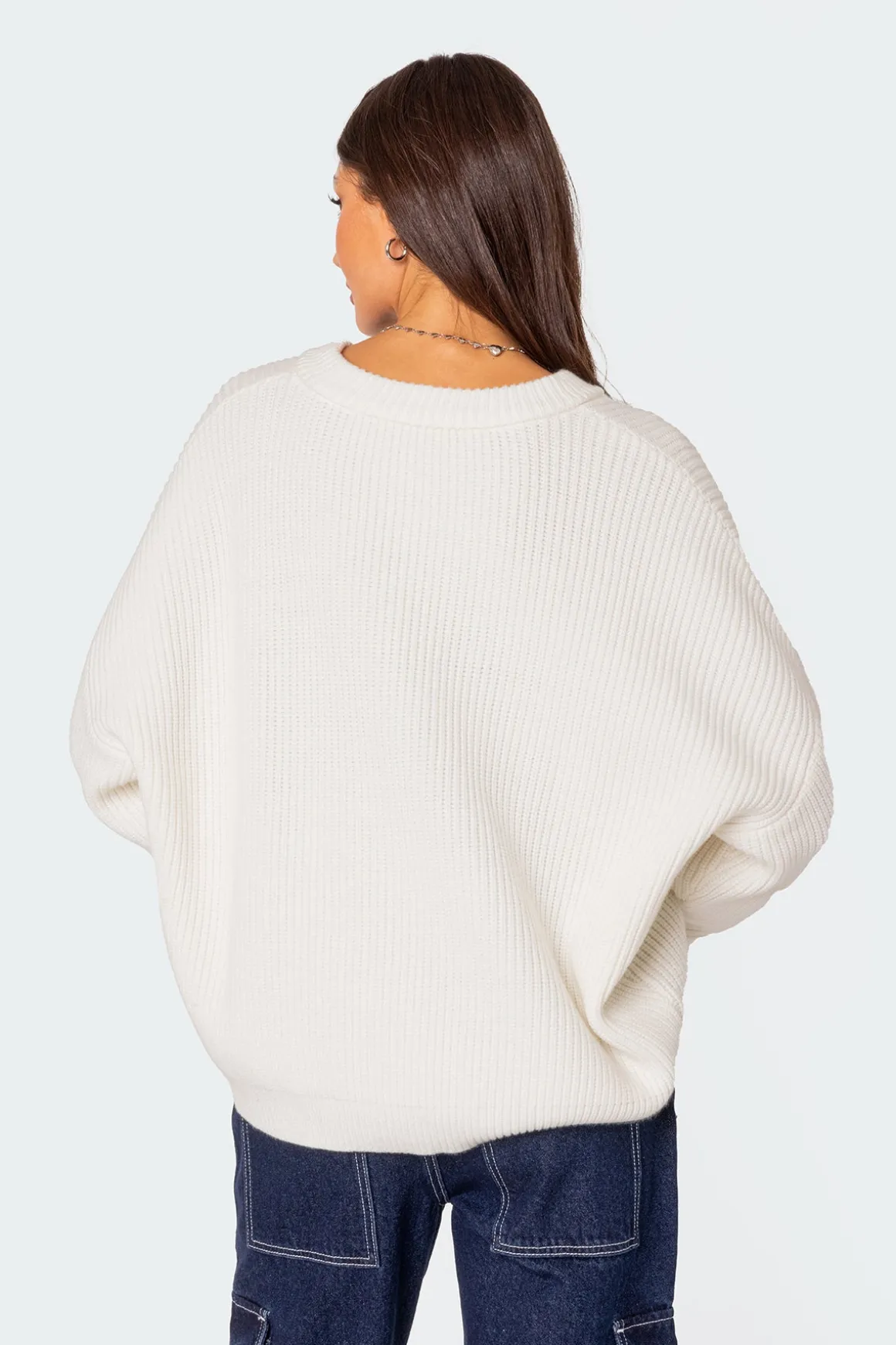 Denny Oversized V Neck Sweater