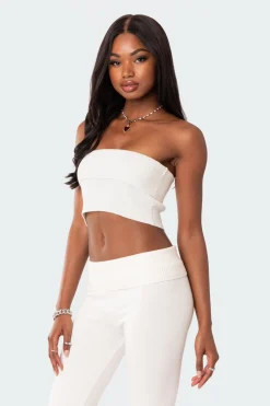 Desiree Fold Over Knit Tube Top
