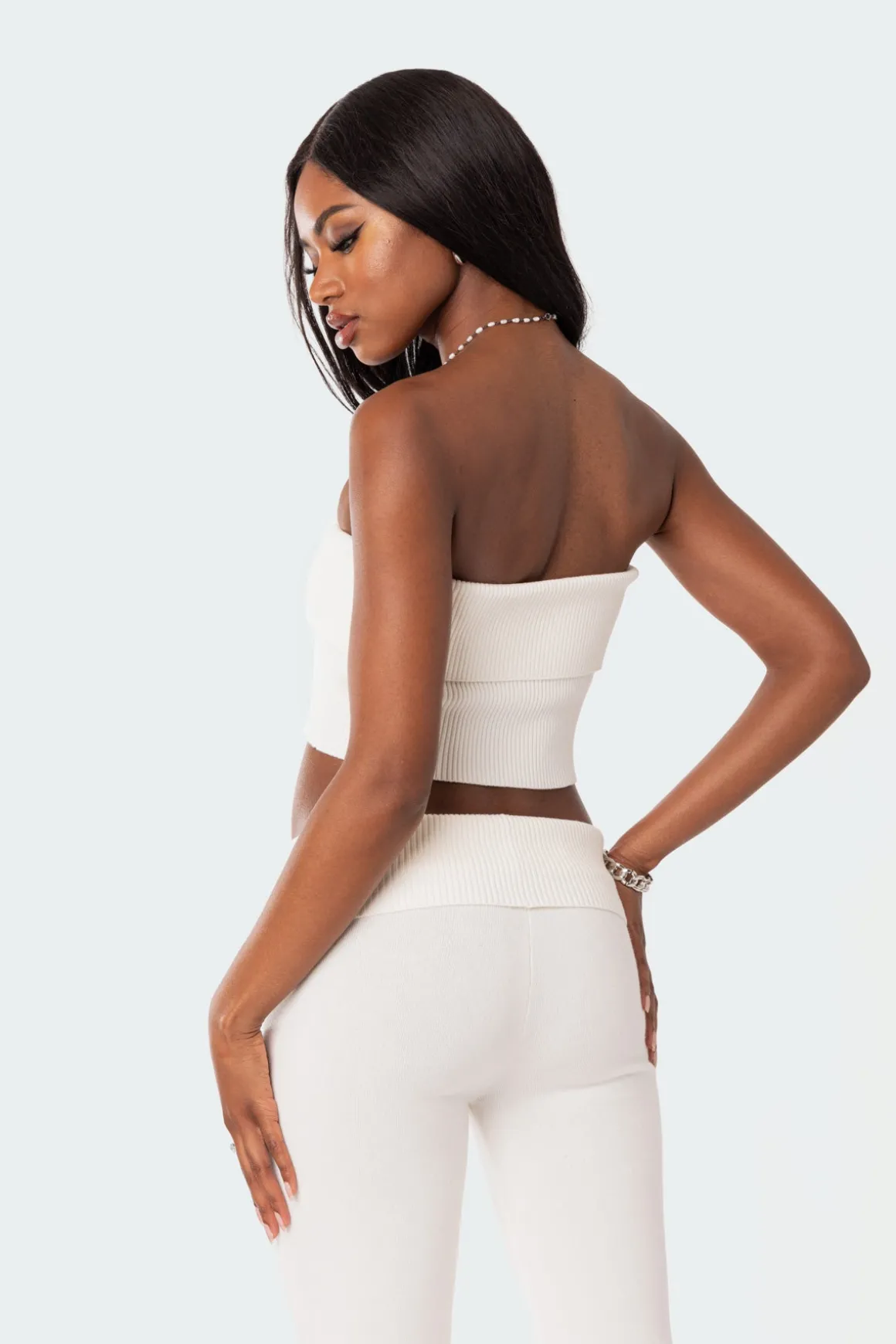 Desiree Fold Over Knit Tube Top