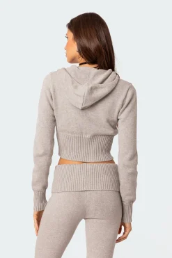 Desiree Knitted Hooded Cardigan