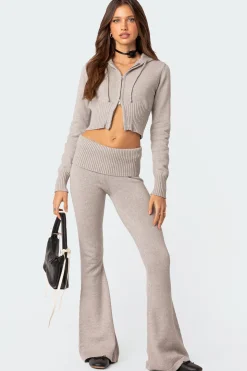 Desiree Knitted Low Rise Fold Over Pants